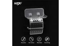China No Drilling WGO Soap And Tissue Holder Integrated Transparent Bathroom Shelf supplier