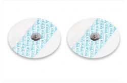 China Disposable ECG Electrode Pads White Nonwoven Fabric Adhesive Button Electrode supplier
