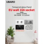 16A White Black Electrical Wall Socket Grey Usb Plug Socket For Round Installation Box for sale