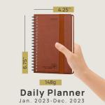 FSC POPRUN Custom Planner 2023 , Vegan Leather Pocket Size Weekly Planner  for sale