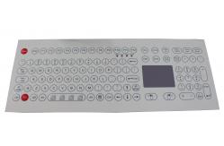 China 108 Key industrial computer membrane keyboard with touchpad oil proof keyboard supplier