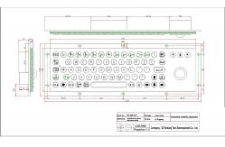 China Waterproof Rugged Industrial Keyboard With Trackball 70 Keys For Internet Kiosk supplier