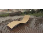 Modern Swimming Pool Waterproof Rattan Sun Lounger With Cushion for sale
