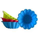 Dishwasher Safe Flower Shape Silicone Cake Baking Moulds for sale