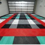 Garagetrac Floor Tiles 0.7In Black Vinyl Interlocking Garage Floor Tiles for sale