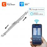 Motorized Adjustable Telescopic Curtain Rod Track Remote Tuya Wifi App Control for sale