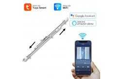 China Motorized Adjustable Telescopic Curtain Rod Track Remote Tuya Wifi App Control supplier