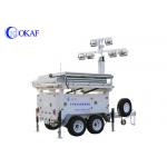 Emergency Rescue Mobile Security Camera Trailer 8x200w Solar Panels for sale