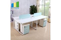 China Modern Office Furniture Partitions With Steel Leg / PU Table Surface supplier