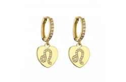 China Custom Rhinestone Hoop Earrings Gold Plated Stud Pendant Earrings supplier