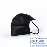 Light Weight Disposable Black Face Mask , Waterproof Disposable Mouth Mask for sale