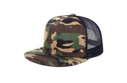 China Blank Plain 6 Panel Trucker Cap Custom Flat Mesh Trucker Hat supplier