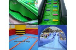 China Blue And Red PVC Spiderman Kid Giant Inflatable Slide For Commercial supplier