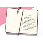 160 Pages Bullet Journal Notebook / Dotted Page Journal PU Leather Cover Material