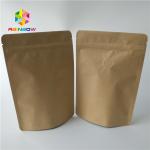 Smell Proof Paper Box Packaging Stand Up Pouch k Heat Seal With Clear Front for sale