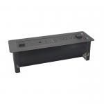 Black 1.5m Cable Desktop Embedded Flip Up Power Outlet