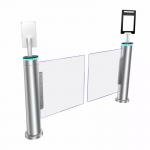 One Pillar Integrated Glass Swing Barrier Gate With Face Recognition For Wheel Chair for sale