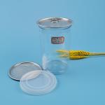 0.6l Transparent 43G Plastic Nuts Easy Open Food Can for sale