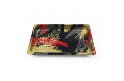 China Recyclable Disposable Plastic Sushi Box With Anti Fog Lid supplier