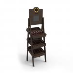 SGS Wooden Retail Display Stands Gin Display Stand With LCD Screen for sale
