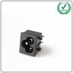 LZ-6-1WP4P3 Screw Mount Inlet Plug Socket AC Mickey Black 3 Pin IEC320 Connector for sale