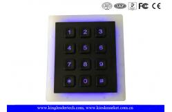 China Custom Industrial Numeric Keypad , 12 Plastic Keys Metal Keypad With Backlight supplier