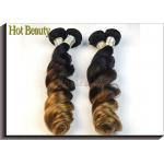 Ombre Three Tone Virgin Peruvian Hair Extensions Loose Wave 24