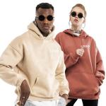 Custom Embroidery Blank Unisex Plain Hoodies 100% Cotton Oversize Sweatshirt for sale