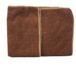 Warp Knitting Brown Microfiber Fabric 40x40 Piped 80% Polyester