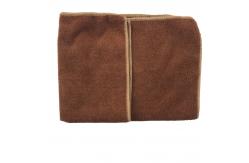 China Warp Knitting Brown Microfiber Fabric 40x40 Piped 80% Polyester supplier