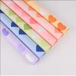 2024 New Arrival Hot Sale High Quality Heart Printing Colorful Waterproof Florist Bouquet  Wrapping Paper Wholesale for sale