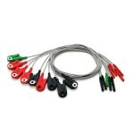 Electrocardiograph 0.6m ECG Lead Cable Electrode Lead Wires With Grabber for sale
