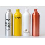 Empty Silver Aluminum Cosmetic Bottle With Lotion Pump 500ml Recycled for sale