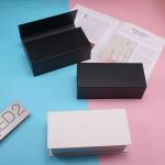 Empty Packaging Box Special Paper Magnetic Black Rectangular Flip Cover Paper Box Can Be Customized With Logo for sale