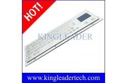 China Vandalproof Panel Mount Kiosk Keyboard With Flush / Flat Keys And Touchpad supplier