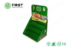 China Custom Made Portable 4C Offest Printing Cardboard Recycled Paper Counter Display Stand supplier