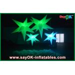 White Polyester Cloth Inflatable Led Star Lighting 1.5m / 2m For Party
