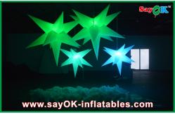 China White Polyester Cloth Inflatable Led Star Lighting 1.5m / 2m For Party supplier