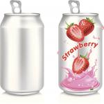 Round Shape Beverage Aluminum Drinking Open Cans 355ml STD For Juice Environmental Protection for sale