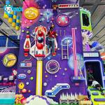 Custom Sweet Color Themed Indoor Playground for Kids with Wooden Slide and Ball Pit for sale