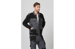 China Concealed Front YKK Zip Multi Pocket Work Jacket With Flap supplier