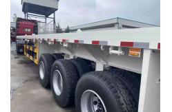 China CIMC 40/45ft Steel 4Axle Oversized Containerized Cargo Extendable Flatbed Trailers supplier