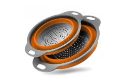 China Heat Resistant Portable TPR PP Collapsible Colander Strainer supplier