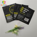 Customized Foil Pouch Packaging Three Side Sealing Matte Black Surface Smell Proof for sale