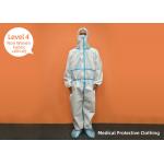 White Medical Isolation Gown Waterproof Breathable Membrane Aami Level 4 for sale