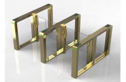 China Rfid Tempered Glass Speed Gate Turnstile Fast Passing 900mm width supplier
