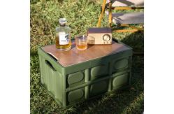 China Car Storage Box , Camping Folding Box Multifunctional Wooden Lid supplier