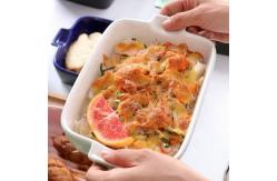 China Microwave Safe Stoneware Ceramic Bakeware Sets Eco Friendly With Handle supplier
