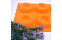 China 8 Cavity 3D Silicone Cake Moulds Doughnut Shape Custom Made Soap Molds supplier