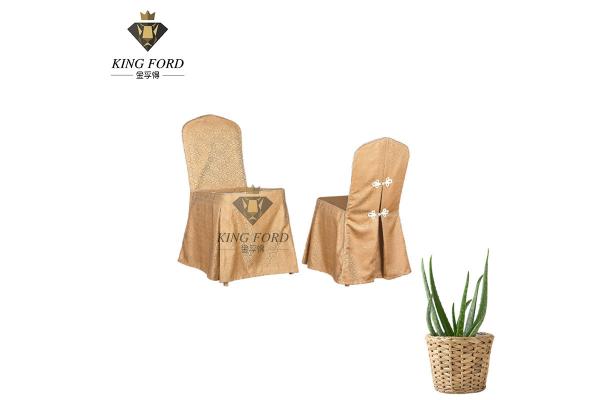 100% Polyester Stretchable Dining Back Chair Covers Plain Dyed